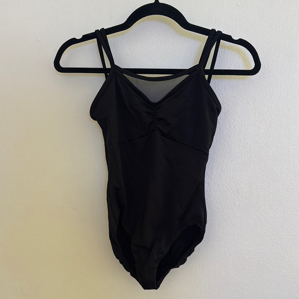 Dance leotard with mesh detailing